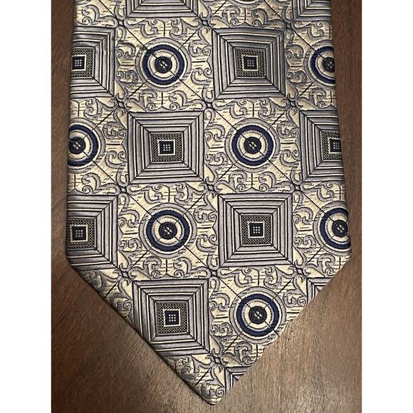 Twenty Dollar Tie Blue 100% Silk Hand Made Men’s Neck Tie - Picture 1 of 9
